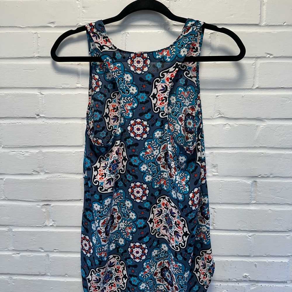 LOFT Kaleidoscope Patterned Racerback Dressy Tank Top